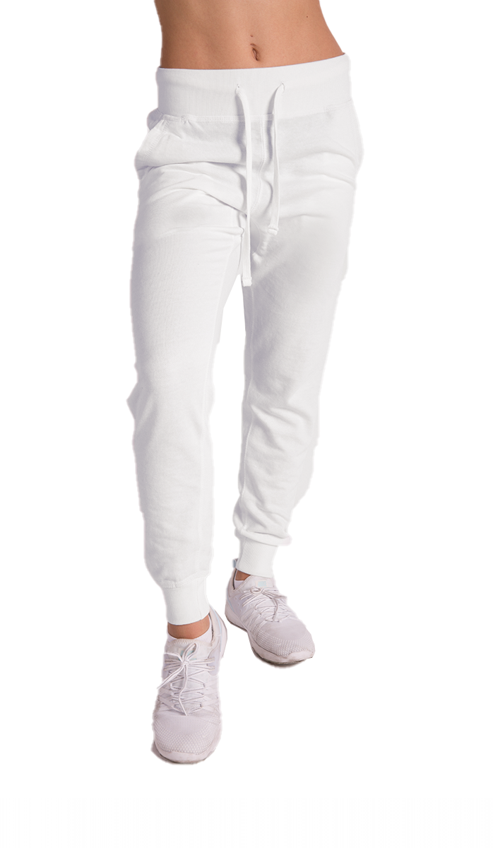 white jogger set